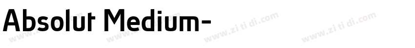 Absolut Medium字体转换